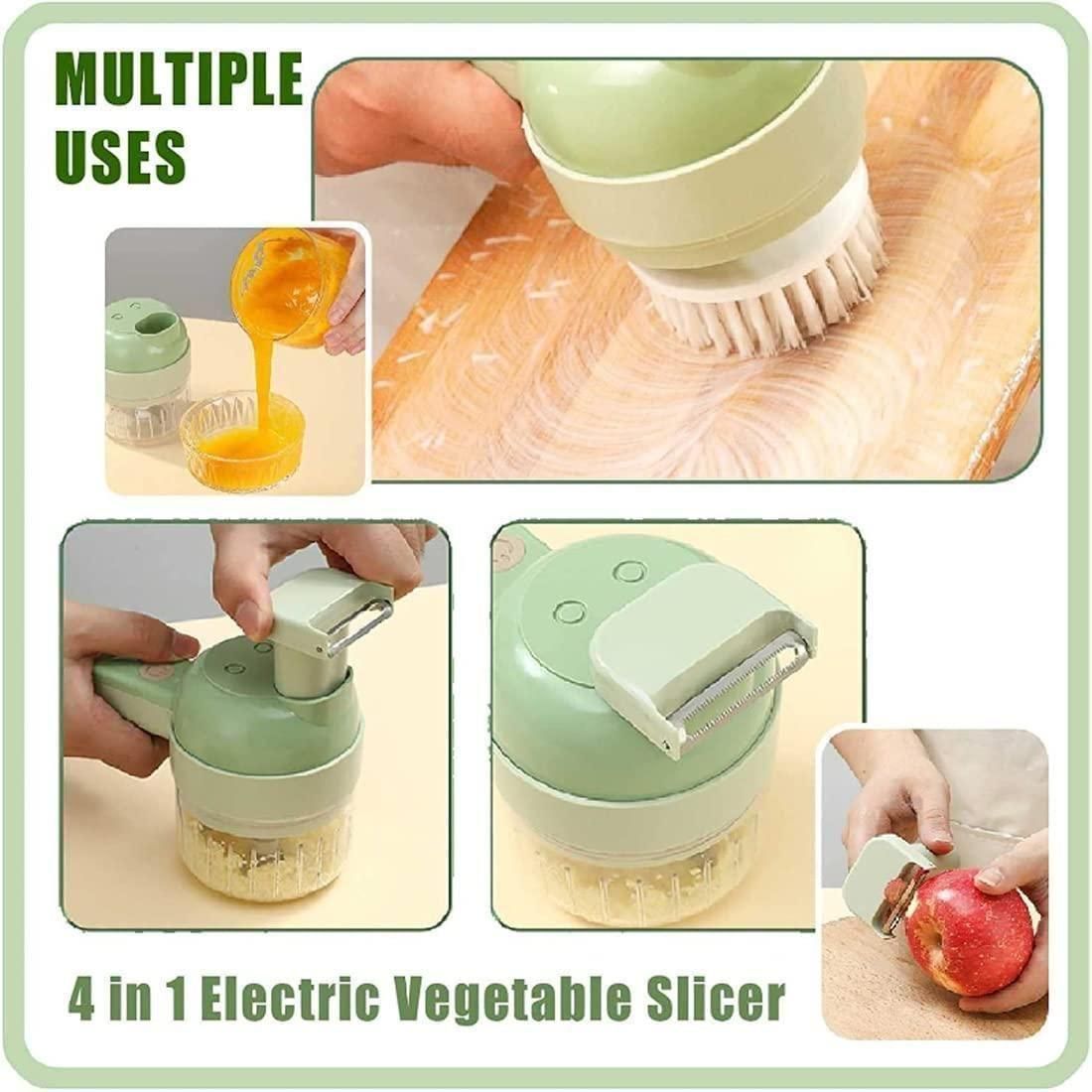 4 in 1 Portable Electric Vegetable Cutter Set.