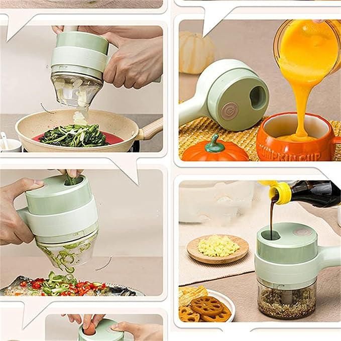 4 in 1 Portable Electric Vegetable Cutter Set.