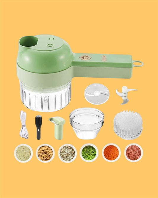 4 in 1 Portable Electric Vegetable Cutter Set.