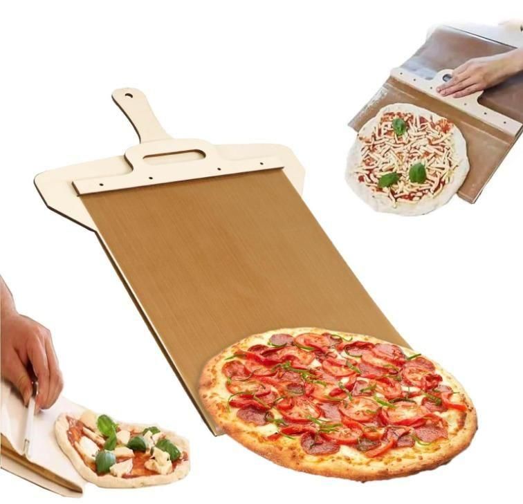 Wooden Pizza Paddle with Smooth Handle.