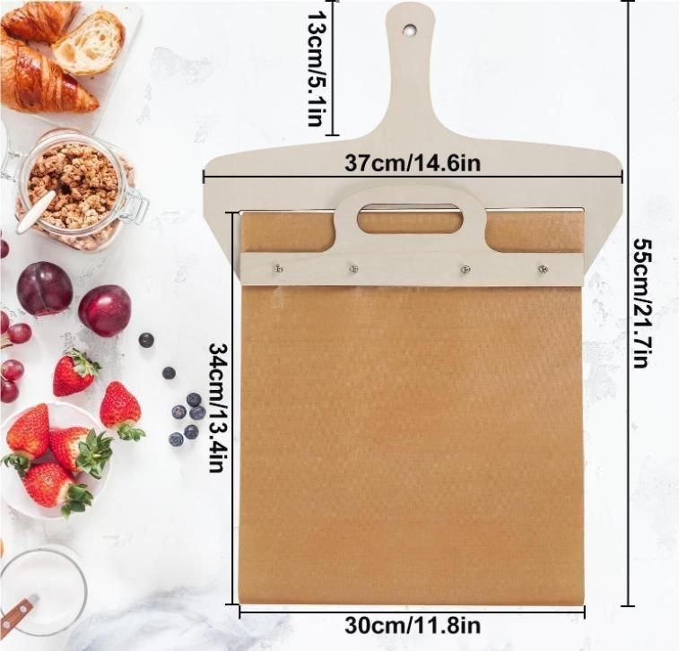 Wooden Pizza Paddle with Smooth Handle.