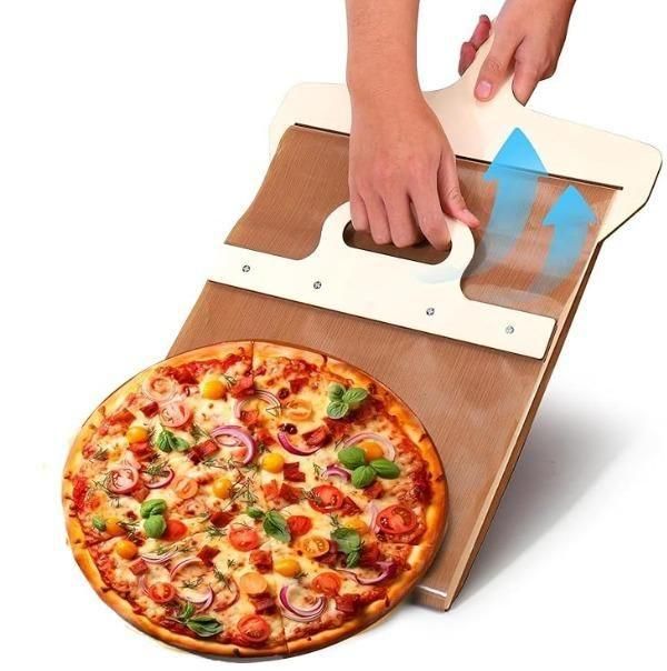 Wooden Pizza Paddle with Smooth Handle.